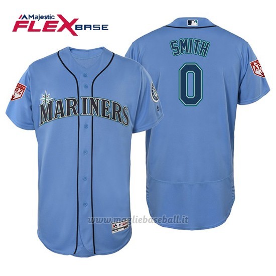 Maglia Baseball Uomo Seattle Mariners Mallex Smith Flex Base Entrenamiento De Primavera 2019 Blu